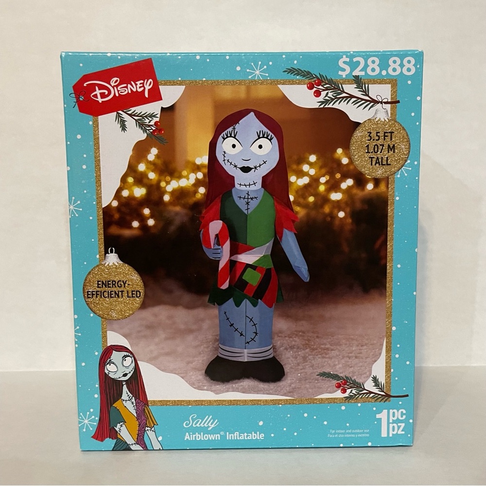 The Nightmare Before Christmas Jack Skellington 4-Ft And Sally 3.5-Ft Inflatable - Picture 3 of 4